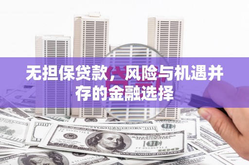 红安无担保贷款，风险与机遇并存的金融选择