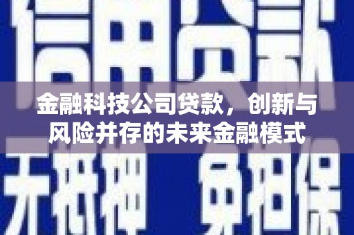 红安金融科技公司贷款，创新与风险并存的未来金融模式