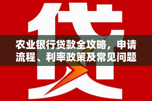 红安农业银行贷款全攻略，申请流程、利率政策及常见问题解析