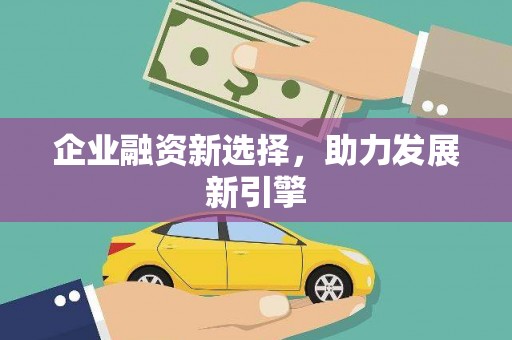 红安企业融资新选择，助力发展新引擎