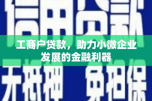 红安工商户贷款，助力小微企业发展的金融利器