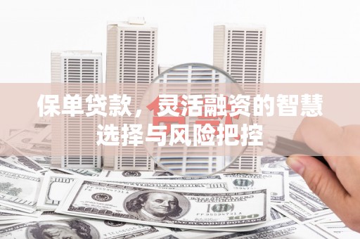 红安保单贷款，灵活融资的智慧选择与风险把控