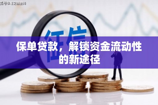 红安保单贷款，解锁资金流动性的新途径