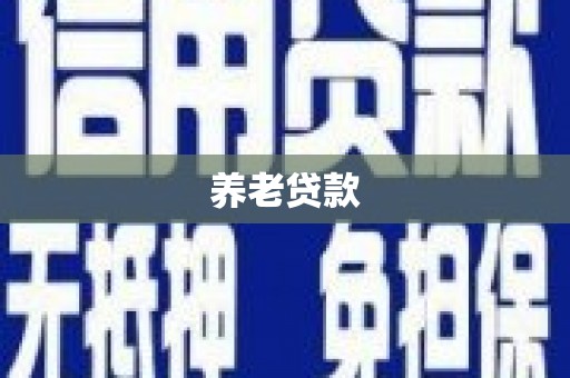 红安养老贷款