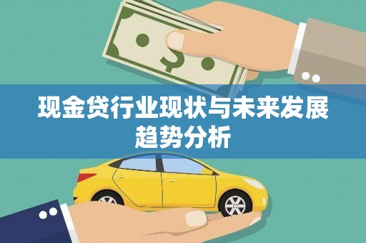红安现金贷行业现状与未来发展趋势分析