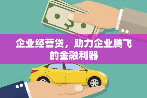 红安企业经营贷，助力企业腾飞的金融利器