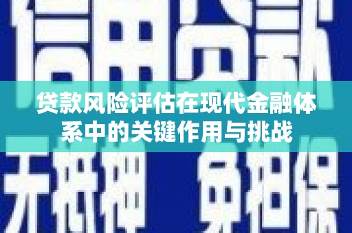红安贷款风险评估在现代金融体系中的关键作用与挑战