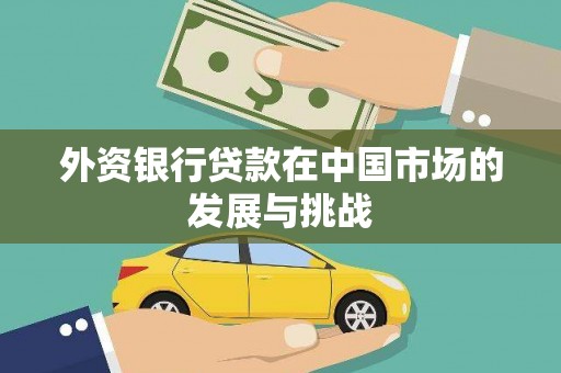红安外资银行贷款在中国市场的发展与挑战