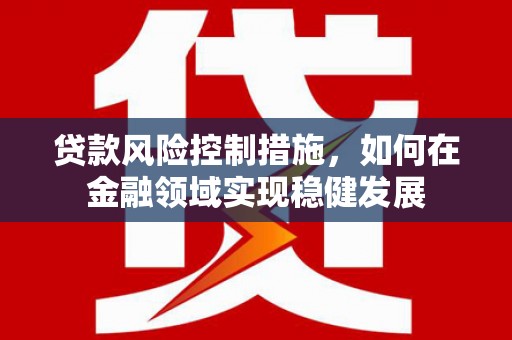 红安贷款风险控制措施，如何在金融领域实现稳健发展