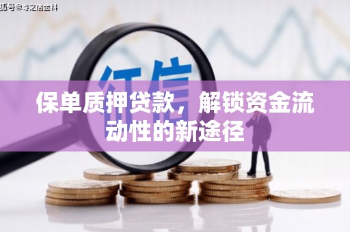 红安保单质押贷款，解锁资金流动性的新途径