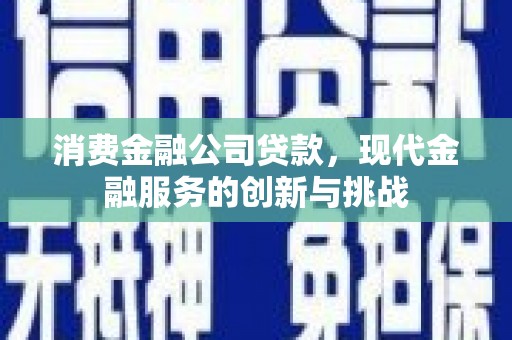 红安消费金融公司贷款，现代金融服务的创新与挑战