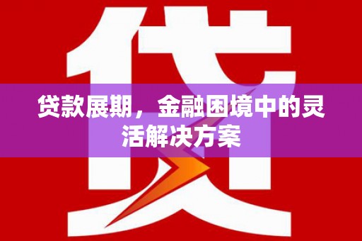 红安贷款展期，金融困境中的灵活解决方案