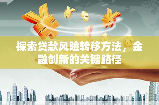 红安探索贷款风险转移方法，金融创新的关键路径