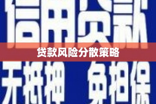 红安贷款风险分散策略