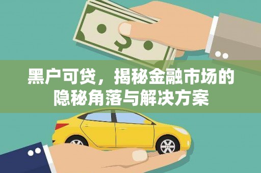 红安黑户可贷，揭秘金融市场的隐秘角落与解决方案