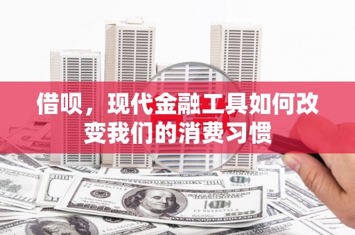 红安借呗，现代金融工具如何改变我们的消费习惯