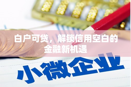 红安白户可贷，解锁信用空白的金融新机遇