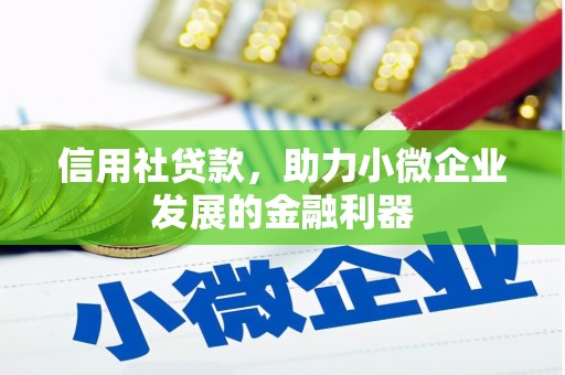 红安信用社贷款，助力小微企业发展的金融利器