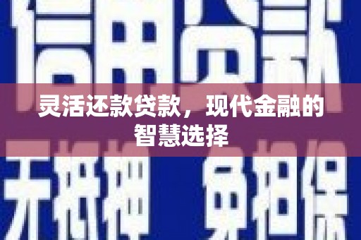 红安灵活还款贷款，现代金融的智慧选择