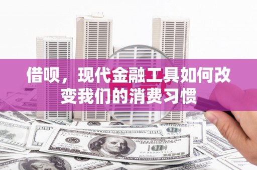 红安借呗，现代金融工具如何改变我们的消费习惯