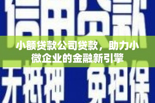 红安小额贷款公司贷款，助力小微企业的金融新引擎