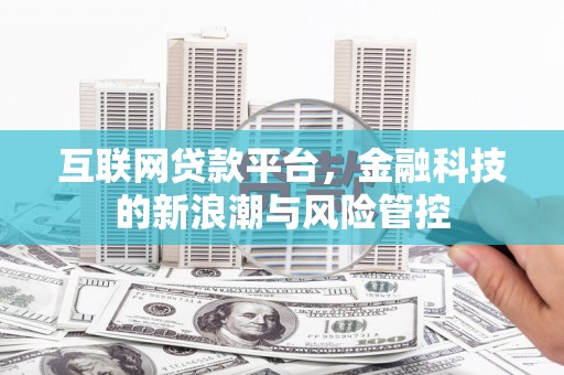 红安互联网贷款平台，金融科技的新浪潮与风险管控