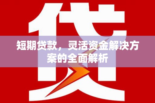 红安短期贷款，灵活资金解决方案的全面解析