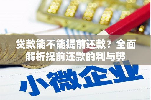 红安贷款能不能提前还款？全面解析提前还款的利与弊