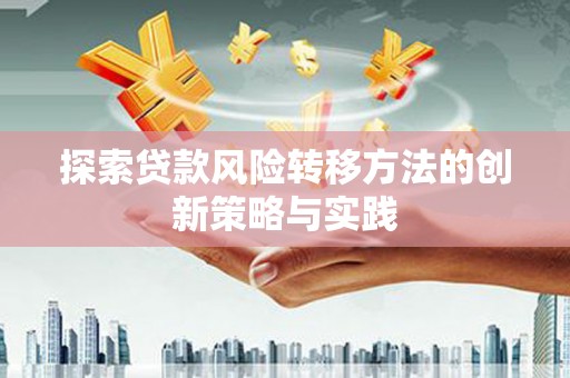 红安探索贷款风险转移方法的创新策略与实践
